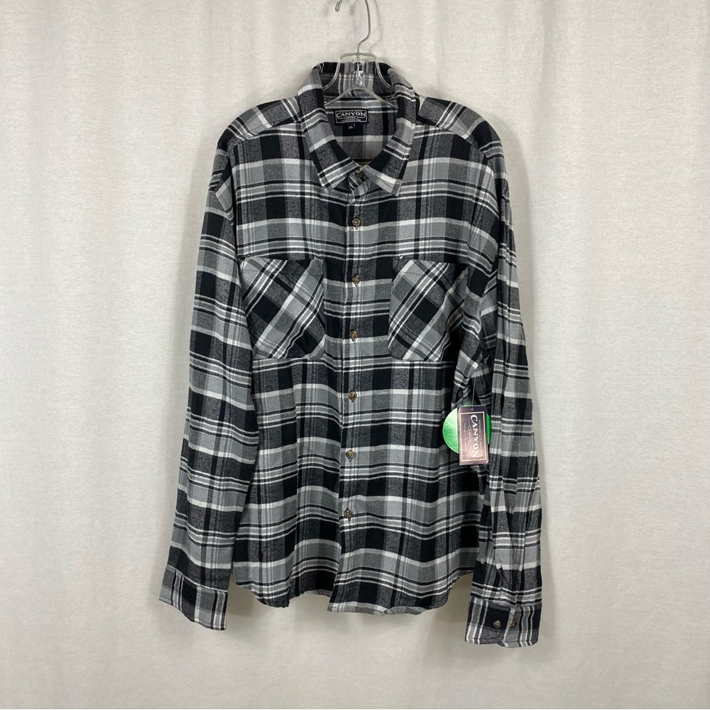 Canyon Creek Black and White Plaid Button Down Shirt
